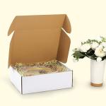 Set of 20 White Cardboard Mailing Boxes