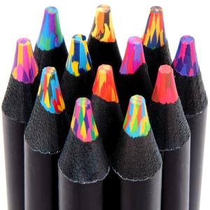12 Rainbow Colored Pencils for Creative Kids