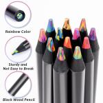 12 Rainbow Colored Pencils for Creative Kids