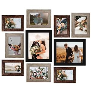LUCKYLIFE 10-Pack Picture Frame Set for Collages