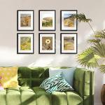 Set of 5 Black Picture Frames for Gallery