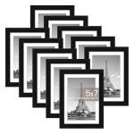10-Pack Upsimples 5x7 Black Picture Frames