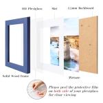 Dark Blue Solid Wood 5x7 Picture Frame