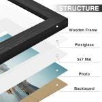9 Pack Black Picture Frames for 5x7 or 8x10