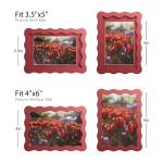 Wavy Edge Wooden Picture Frame for 4x6 Photos