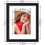 9 Pack Black Picture Frames for 5x7 or 8x10