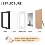 10-Pack Upsimples 5x7 Black Picture Frames