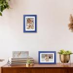 Dark Blue Solid Wood 5x7 Picture Frame