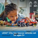 LEGO City Fire Truck with Rescue Boat – Ages 5+
