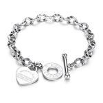 Personalized Silver Engraved Bracelet for Women