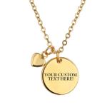 Custom Engraved Disc Necklace for Women