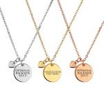 Custom Engraved Disc Necklace for Women