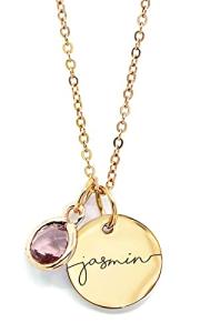 Personalized Birthstone Name Necklace for Women