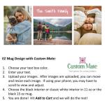 Custom Photo Coffee Mug with Colored Interior Options