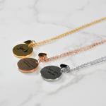 Custom Engraved Disc Necklace for Women