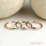Custom Engraved Name Promise Ring for Her