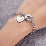 Personalized Silver Engraved Bracelet for Women