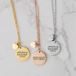 Custom Engraved Disc Necklace for Women