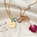 Personalized Birthstone Name Necklace for Women