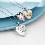 Personalized Sterling Silver Heart Locket Necklace