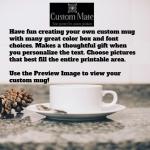 Custom Photo Coffee Mug with Colored Interior Options