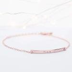 Personalized 16K Gold Name Bar Bracelet Gift