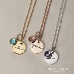 Personalized Birthstone Name Necklace for Women