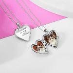 Personalized Sterling Silver Heart Locket Necklace