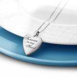 Personalized Sterling Silver Heart Locket Necklace
