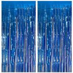 Blue Ocean Party Decor: Streamers & Tinsel Curtains