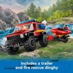 LEGO City Fire Truck with Rescue Boat – Ages 5+