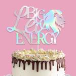 Iridescent Leo Cake Topper for Birthday Parties