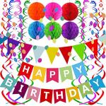 Colorful Birthday Banner with Fun Decorations