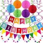 Colorful Birthday Banner with Fun Decorations