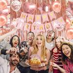 Rose Gold Birthday Party Decorations Set for Girls