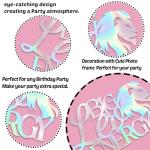 Iridescent Leo Cake Topper for Birthday Parties