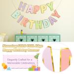 Happy Birthday Banner - 9ft Pastel Decor