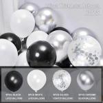 Black and Silver Birthday Decorations for Men