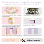 Happy Birthday Banner - 9ft Pastel Decor
