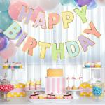 Happy Birthday Banner - 9ft Pastel Decor