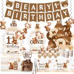 Beary First Birthday Party Supplies for Boys