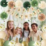 Sage Green Birthday Party Decoration Kit for Her