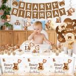 Beary First Birthday Party Supplies for Boys