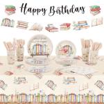 172 Pcs Book Themed Birthday Party Decorations