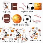 Sporty Birthday Party Plates and Napkins Kit