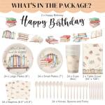 172 Pcs Book Themed Birthday Party Decorations