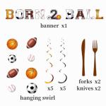 Sporty Birthday Party Plates and Napkins Kit