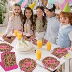 Leopard Print Party Supplies for 24 Guests