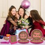 Leopard Print Party Supplies for 24 Guests