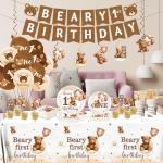 Beary First Birthday Party Supplies for Boys